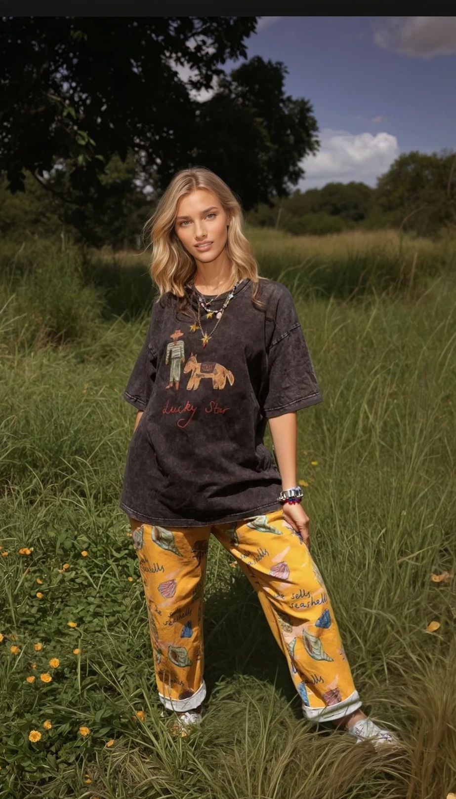 Short Sleeve Tee - Lucky Star Cowboy