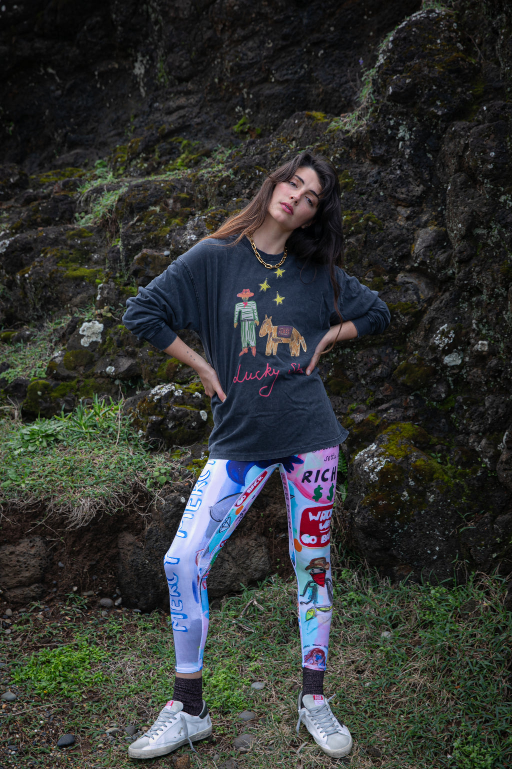 Long Sleeve Tee - Lucky Star Cowboy