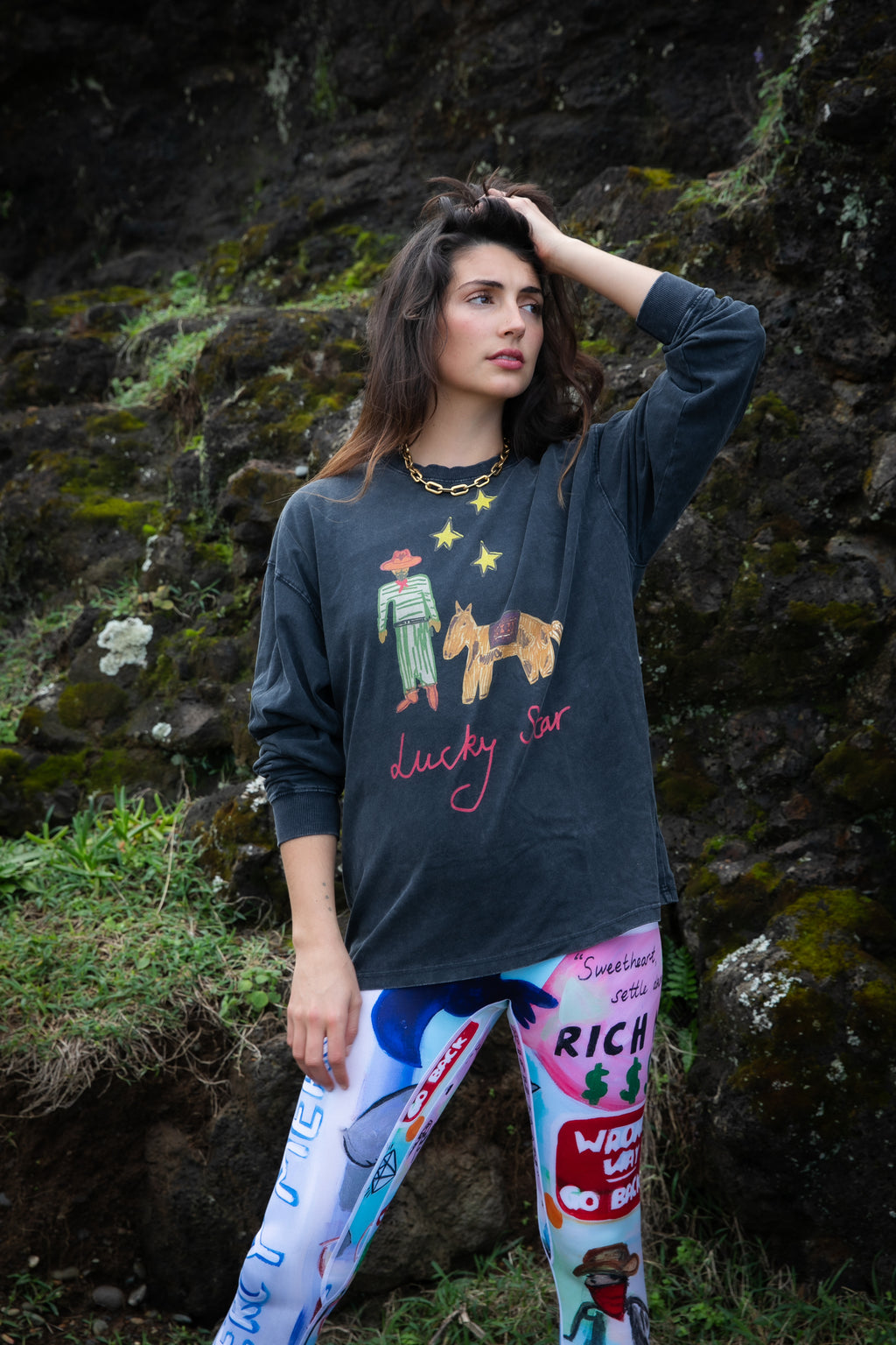 Long Sleeve Tee - Lucky Star Cowboy