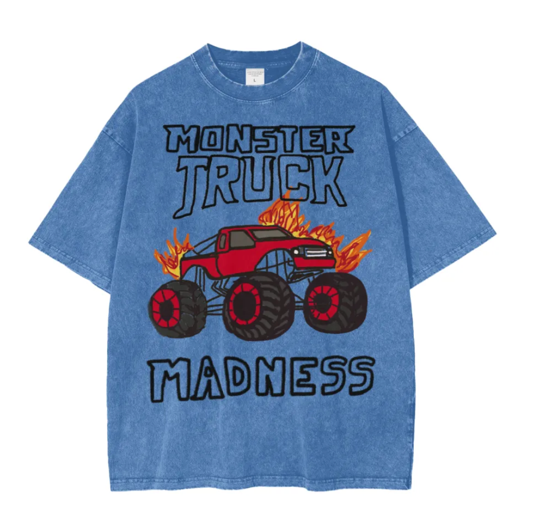 Short Sleeve Tee - Monster Truck Madness - Blue