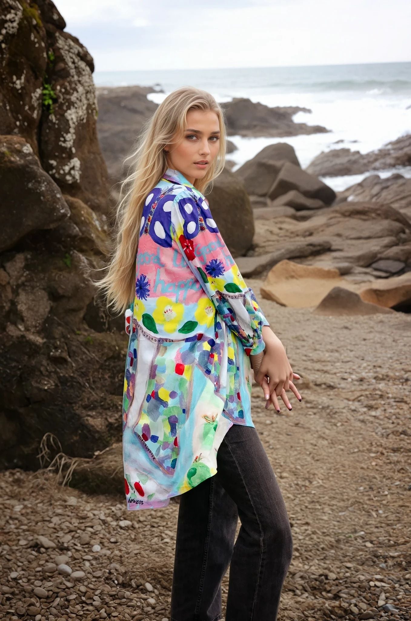 Shirt Dress - Good Luck & Happiness